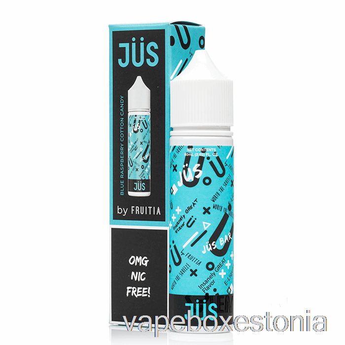 Vape Box Estonia Sinine Vaarikas Suhkruvatt - Jus E-vedelik - 60ml 3mg